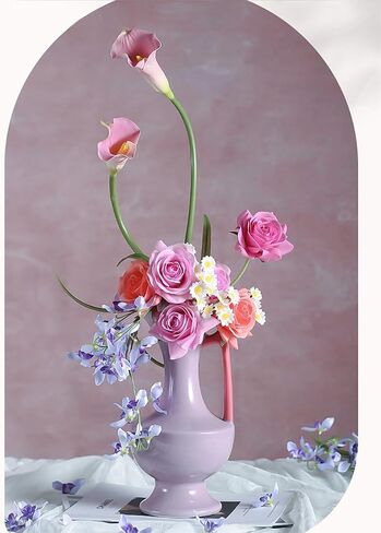 Ceramic Flower Vase,Retro Vase,Decor for Family,Living Room,Office,Reception Room,Restaurant,etc,Unique Gift in Saudi Arabia