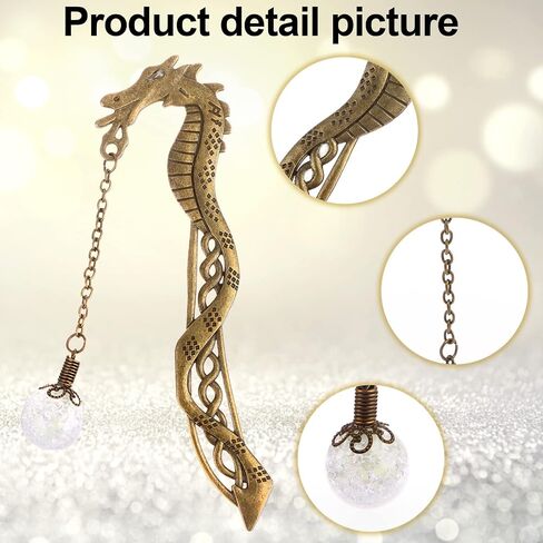 3 Pcs Retro Glow in The Dark Book Mark Dragon Luminous Bookmark by OBANGONG in Saudi Arabia
