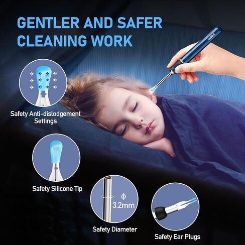 Ear Wax Removal Kit，3-in-1 Ear Wax Removal Tool with Camera, Ear Pick & Tweezers Mode, 1000W Ear Scope for Precision Earwax Removal，12 Ear Scoop Ear Tips Replacement Base Storage （N5pro） in Saudi Arabia