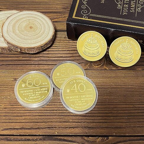 CHURYUML 40th Birthday Gifts for Women or Men Happy 40th Birthday Coin Unique 40 Year Old Gift Ideas Lucky Commemorative Coins for Mom Dad Friends Sisters Brothers in Saudi Arabia