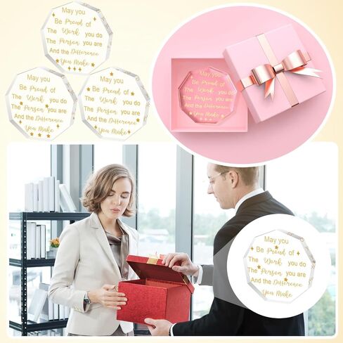 12 Pcs Employee Appreciation Acrylic Award Gift Coworker Gifts May You Be Proud of The Work Sign Inspirational Gifts for Women Men Teachers Nurses Retired Coworker in Saudi Arabia