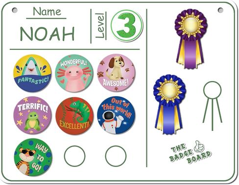 Badge Board Reward Chart with Levels for Kids Behavior and Motivation (Blue) in Saudi Arabia