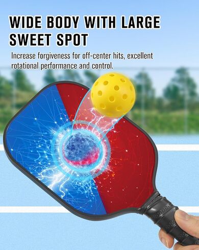 KTRIO Pickleball Paddles Set of 2, Lightweight Pickleball Rackets, USAPA Approved Fiberglass Pickleball Paddles with Anti-Slip Sweat-Absorbing Grip, 4 Pickleballs, Carrying Bag for Beginners in Saudi Arabia
