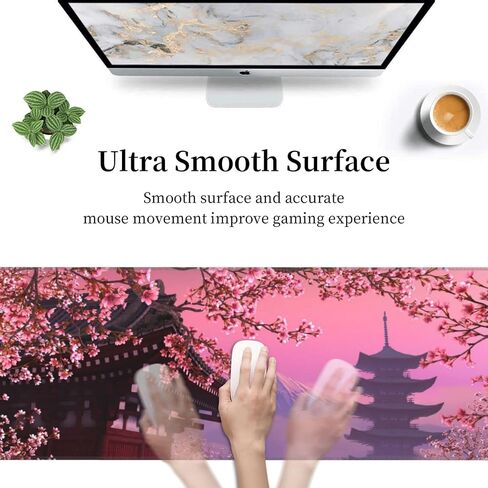 Leopard Print Gaming Mouse Pad Non Slip XL Large Mousepad Stitched Edge Rubber Base Desk Mat for Laptop PC Computer in Saudi Arabia