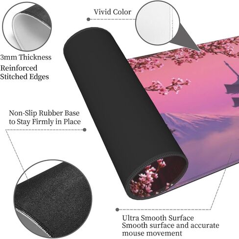 Leopard Print Gaming Mouse Pad Non Slip XL Large Mousepad Stitched Edge Rubber Base Desk Mat for Laptop PC Computer in Saudi Arabia