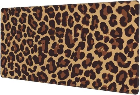 Leopard Print Gaming Mouse Pad Non Slip XL Large Mousepad Stitched Edge Rubber Base Desk Mat for Laptop PC Computer in Saudi Arabia