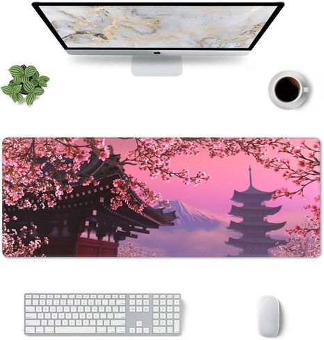 Leopard Print Gaming Mouse Pad Non Slip XL Large Mousepad Stitched Edge Rubber Base Desk Mat for Laptop PC Computer in Saudi Arabia