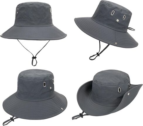قبعة شمس صيفية للرجال - قبعة دلو بحافة واسعة قابلة للتنفس للصيف للحماية من الأشعة فوق البنفسجية، قبعة Boonie لصيد الأسماك والمشي لمسافات طويلة والتخييم in Kuwait