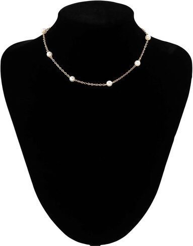 Pearl Necklace and Earring Set Pearl Choker Necklace for Women Dainty Bracelet Pearl Dangling Earrings Pearl Wedding Jewelry Sets for Brides in Saudi Arabia