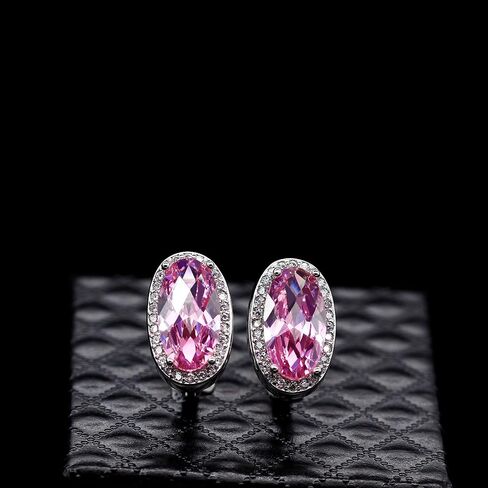 Uloveido Big oval Shape Crystal Drop Pendant Necklace, Earrings and Rings Wedding Jewelry Set for Bridal Women Birthday Anniversary T482 in Saudi Arabia