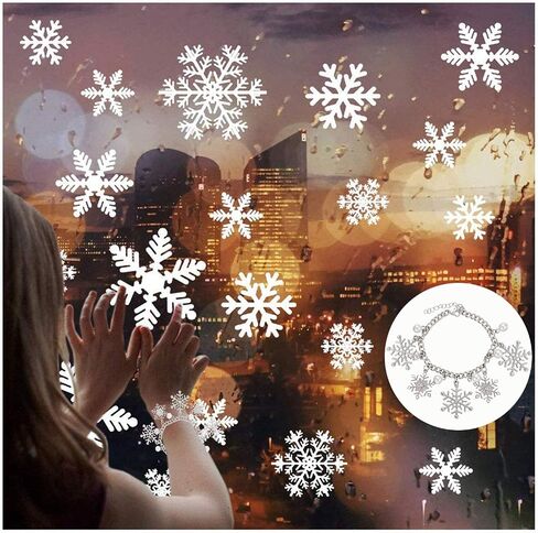 Christmas Snowflake Necklace Bracelet Earrings Snowflake Charm Link Bracelet Austrian Crystal Drop Dangle Earrings Christmas Snoflake Jewelry Set for Women Girls in Saudi Arabia