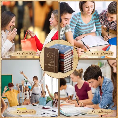 48 Pcs Employee Appreciation Gifts Hardcover Executive Notebooks A6,24 Thank You Notebooks Motivational Journals and 24 Pens Bulk for Team Employee Volunteer(Multi Colors, Thank You) in Saudi Arabia