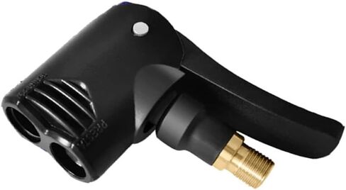 Black Bike Pump Adapter Presta Valve Adapter Dual Head Bike Track Pump Tyre Air Pump Valve Adapter Bicycle Pump Connector Head Accessories Tires and Tubes in Saudi Arabia