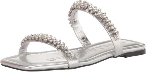 Karl Lagerfeld Paris Women's Payzlee Embellished Flat Sandal Slide in Saudi Arabia