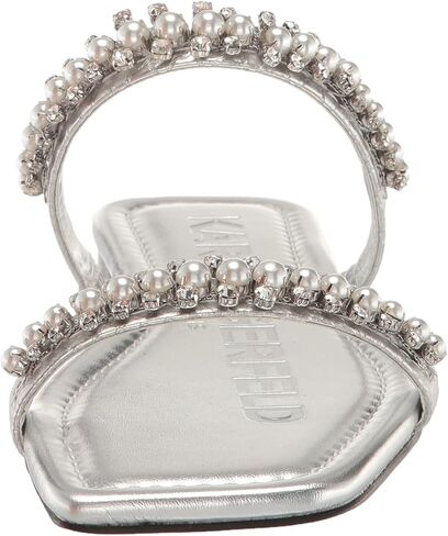Karl Lagerfeld Paris Women's Payzlee Embellished Flat Sandal Slide in Saudi Arabia