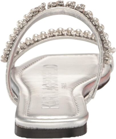 Karl Lagerfeld Paris Women's Payzlee Embellished Flat Sandal Slide in Saudi Arabia