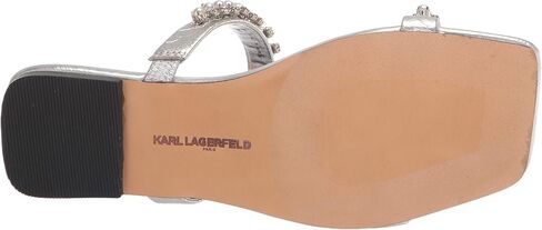 Karl Lagerfeld Paris Women's Payzlee Embellished Flat Sandal Slide in Saudi Arabia