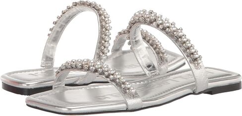 Karl Lagerfeld Paris Women's Payzlee Embellished Flat Sandal Slide in Saudi Arabia