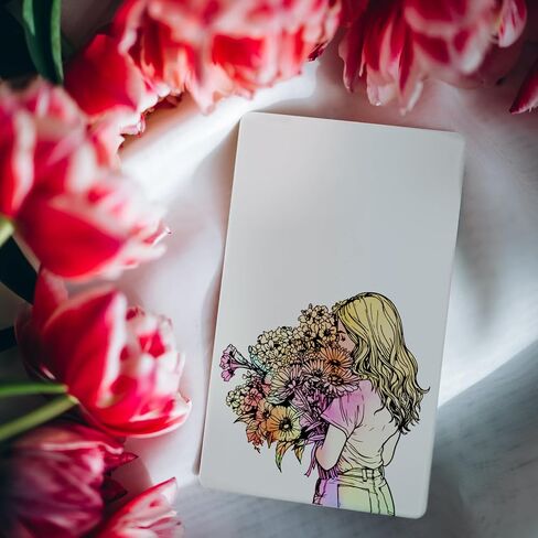 GLOBLELAND 4Pcs Mini Flower Lady Clear Stamps for DIY Scrapbooking Flower Bouquet Silicone Stamp Seals Transparent Stamps for Cards Making Photo Album Journal Home Decoration 2.2x2.2inch in Saudi Arabia