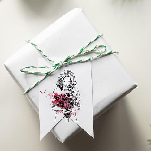 GLOBLELAND 4Pcs Mini Flower Lady Clear Stamps for DIY Scrapbooking Flower Bouquet Silicone Stamp Seals Transparent Stamps for Cards Making Photo Album Journal Home Decoration 2.2x2.2inch in Saudi Arabia