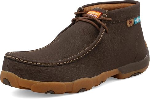 Twisted X Men's Work Chukka Driving Moc, Distressed Saddle, 9 M in Kuwait