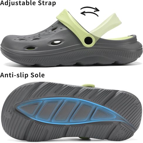 Arch Support Clogs Mens Womens Garden Shoes Lightweight Outdoor Beach Slippers Recovery Sandals with Removable Thick Insoles in Saudi Arabia