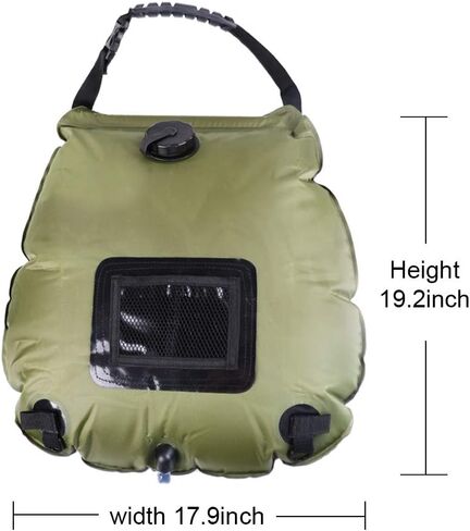 Portable Solar Shower Bag, Camping Shower Bag 5 Gallons/20L Summer Shower Bag Removable Hose and On-Off Switchable Shower Head Solar Shower Bag for Outdoor Beach Traveling Hiking Swimming in Saudi Arabia