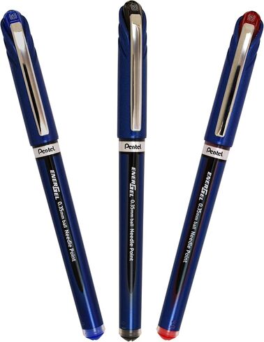 Pentel Energel Euro Ballpoint Pen, 0.35mm Needle Tip, Blue Ink (BLN23-C) in Saudi Arabia