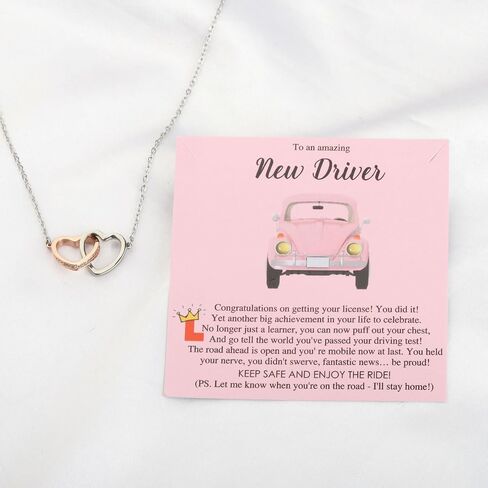 MYOSPARK New Driver Gift Necklace Drive Safe First Time Driver Gift Drivers License Gift New Driver Card Congratulations Passed Driving Test in Saudi Arabia