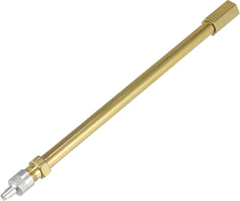 X AUTOHAUX 4pcs 50mm/1.97" Long Brass Auto Tire Valve Extension Adaptor Air Tyre Stem Extender Inflation Stright Bore for Car Truck Motorcycle Bike Mower Scooter in Saudi Arabia