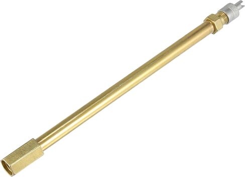X AUTOHAUX 4pcs 50mm/1.97" Long Brass Auto Tire Valve Extension Adaptor Air Tyre Stem Extender Inflation Stright Bore for Car Truck Motorcycle Bike Mower Scooter in Saudi Arabia