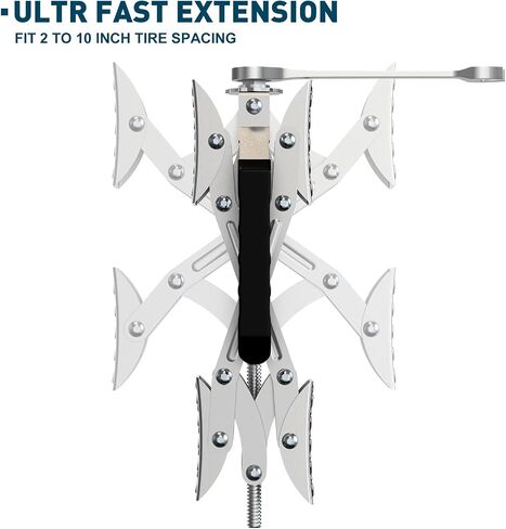 مثبت عجلة RV X Chocks لمقطورات السفر، 2 حزمة من موانع العجلات RV على شكل X مفتوحة من 2 بوصة إلى 10 بوصة، مثبتات إطارات Camper RV مع مفتاح ربط لملحقات مقطورة السفر in Kuwait