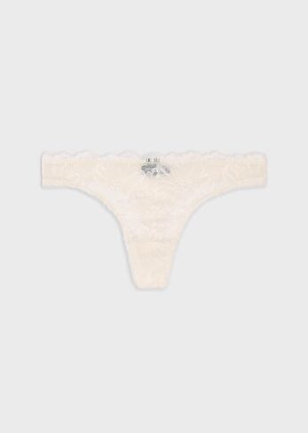 Emporio Armani Women's Dreamy Viscose Lace Thong in Saudi Arabia