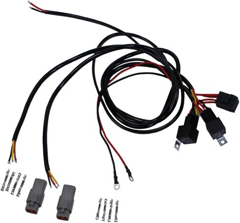POWER JAMES 63.0", 1.6m Plug Player Trailer Double Headlight Harness Wiring Extension Kit for Harley Davidson Road Glide Special Custom CVO, FLTR with LP6 Lighting (For FLTR) in Saudi Arabia