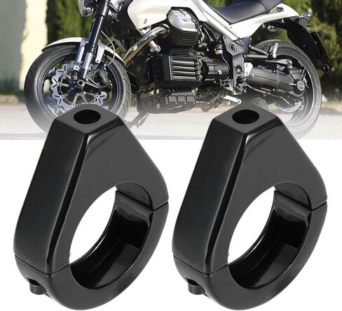 KIMISS Turn Signal Indicator Relocation Fork Clamp Kit, Aluminium Alloy Motorcycle Modified Turn Signal Light Mount Bracket 41mm Fork Clamps (Sliver) in Saudi Arabia