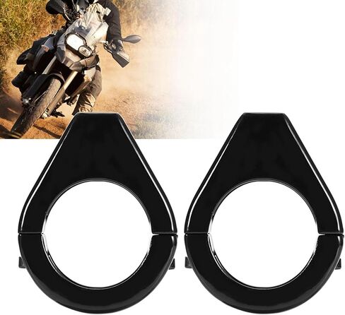 KIMISS Turn Signal Indicator Relocation Fork Clamp Kit, Aluminium Alloy Motorcycle Modified Turn Signal Light Mount Bracket 41mm Fork Clamps (Sliver) in Saudi Arabia