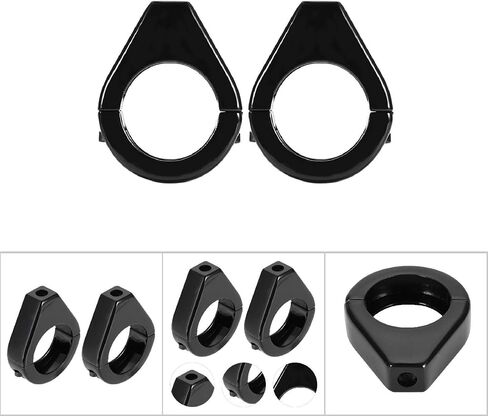 KIMISS Turn Signal Indicator Relocation Fork Clamp Kit, Aluminium Alloy Motorcycle Modified Turn Signal Light Mount Bracket 41mm Fork Clamps (Sliver) in Saudi Arabia