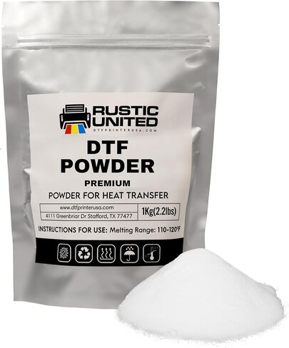 Premium DTF Powder - Ultra-Fine Particles for Flawless Detail & Vibrant Colors | 1kg/2.2lb | Ideal for DTF Transfers, Gang Sheets, Sublimation, DTG, DTF Printer Film & Ink, White, DTFPWRU3 in Saudi Arabia