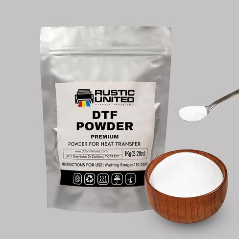 Premium DTF Powder - Ultra-Fine Particles for Flawless Detail & Vibrant Colors | 1kg/2.2lb | Ideal for DTF Transfers, Gang Sheets, Sublimation, DTG, DTF Printer Film & Ink, White, DTFPWRU3 in Saudi Arabia