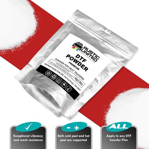 Premium DTF Powder - Ultra-Fine Particles for Flawless Detail & Vibrant Colors | 1kg/2.2lb | Ideal for DTF Transfers, Gang Sheets, Sublimation, DTG, DTF Printer Film & Ink, White, DTFPWRU3 in Saudi Arabia