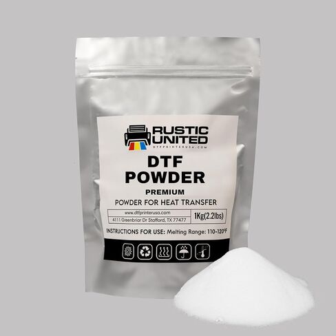 Premium DTF Powder - Ultra-Fine Particles for Flawless Detail & Vibrant Colors | 1kg/2.2lb | Ideal for DTF Transfers, Gang Sheets, Sublimation, DTG, DTF Printer Film & Ink, White, DTFPWRU3 in Saudi Arabia