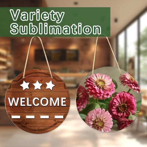 3 pcs metal sublimation door hanger blanks，10 inch circle Unfinished Blank Sign Door Hanger ，sublimation ornament blanks decorative door hanger ，blank door hangers，sublimation metal sign blanks in Saudi Arabia