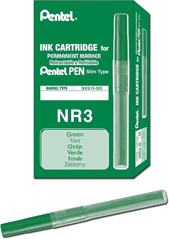 Pentel Refill Ink For Handy Lines Permanent Marker, Black Ink, Box of 12 (NR3-A) in Saudi Arabia