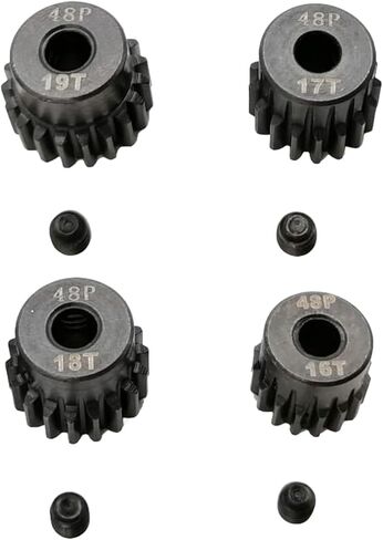 48P مجموعة تروس ترس 16T 17T 18T 19T 3.175 مللي متر لـ Traxxas Slash 2WD Hoss Rustler 4X4 VXL Slash 4X4 Bandit Nitro Stampede E Revo Maxx RC أجزاء محرك فرشاة بدون فرشاة in Kuwait