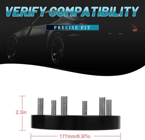 IRONTEK 1"(25mm) 6X5.5 Wheel Spacers Adapter [6x139.7mm to 6x139.7mm Thread Pitch: M12x1.5, Hub Bore: 108mm] for Toyota Tacoma 4Runner Tundra FJ Land Cruiser T100, for Lexus GX460 GX470 1 inch 2PCS in Saudi Arabia