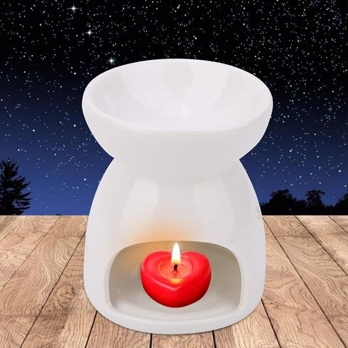 Essential Oil Burner, Ceramic Wax s Warmer, Ceramic Candle Holder for Home Relaxation, Bedroom Decoration(Love) in Saudi Arabia