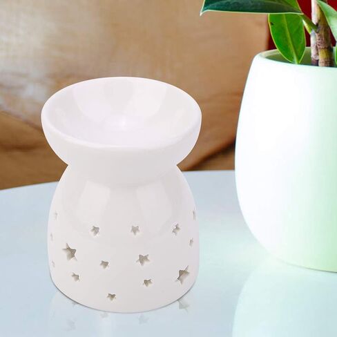 Essential Oil Burner, Ceramic Wax s Warmer, Ceramic Candle Holder for Home Relaxation, Bedroom Decoration(Love) in Saudi Arabia