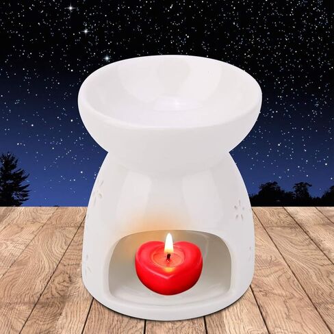 Essential Oil Burner, Ceramic Wax s Warmer, Ceramic Candle Holder for Home Relaxation, Bedroom Decoration(Love) in Saudi Arabia