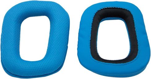 استبدال وسائد الأذن لسماعات الألعاب Logitech G35 G935 G933S G933 G930 G635 G633S G633 G533 G433 G432 G431 G430 G332 G233 G231 G230 من MMOBIEL - وسائد أذن من نسيج شبكي - أزرق in Kuwait