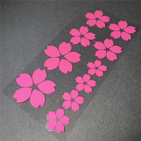 Creative Fashion Flower Cherry Blossoms Petal Leaves Motor Bike Stickers Auto Body Car Styling PVC Decals (Pink) in Saudi Arabia